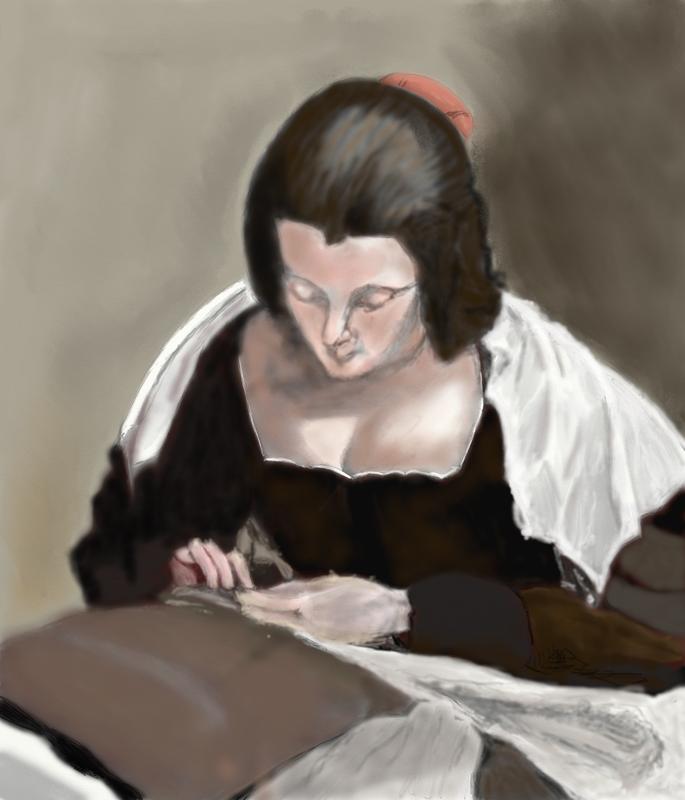 Click image for larger version. 

Name:	The    Needlewoman     By   Velazquez    Starte r  No  2    .jpg 
Views:	158 
Size:	120.5 KB 
ID:	96408